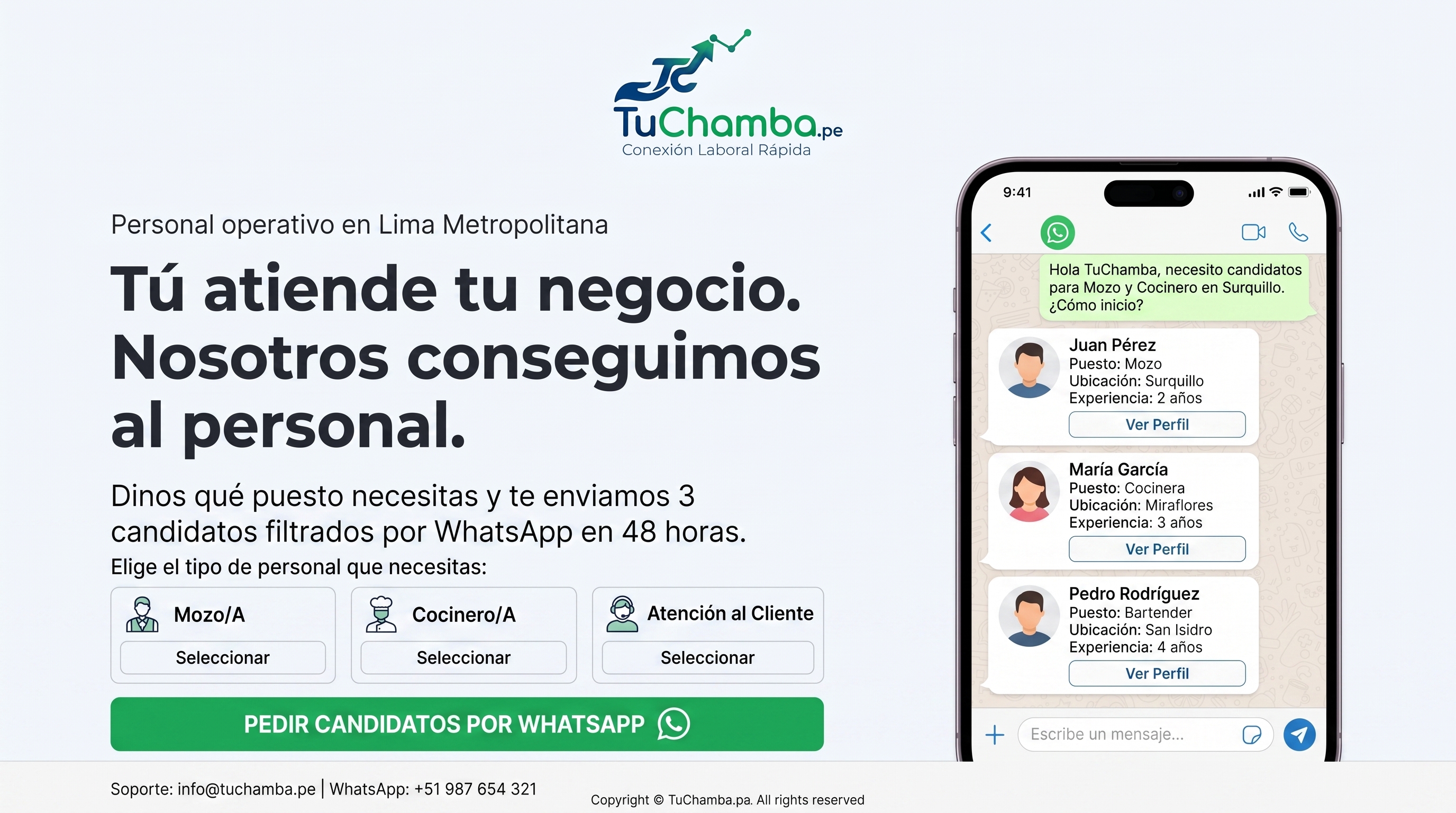 TuChamba.pe — imagen principal del caso de estudio